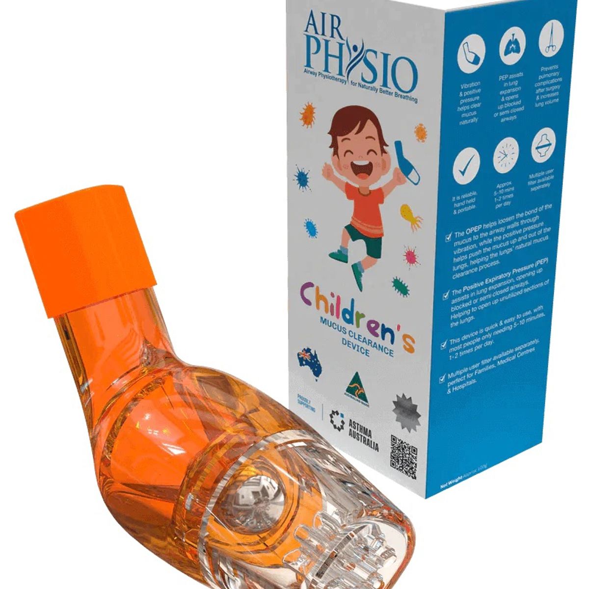 ROYAL LEATHER BALM - AirPhysio Kids Dispositivo de eliminación de mucosidad y expansión pulmonar natural