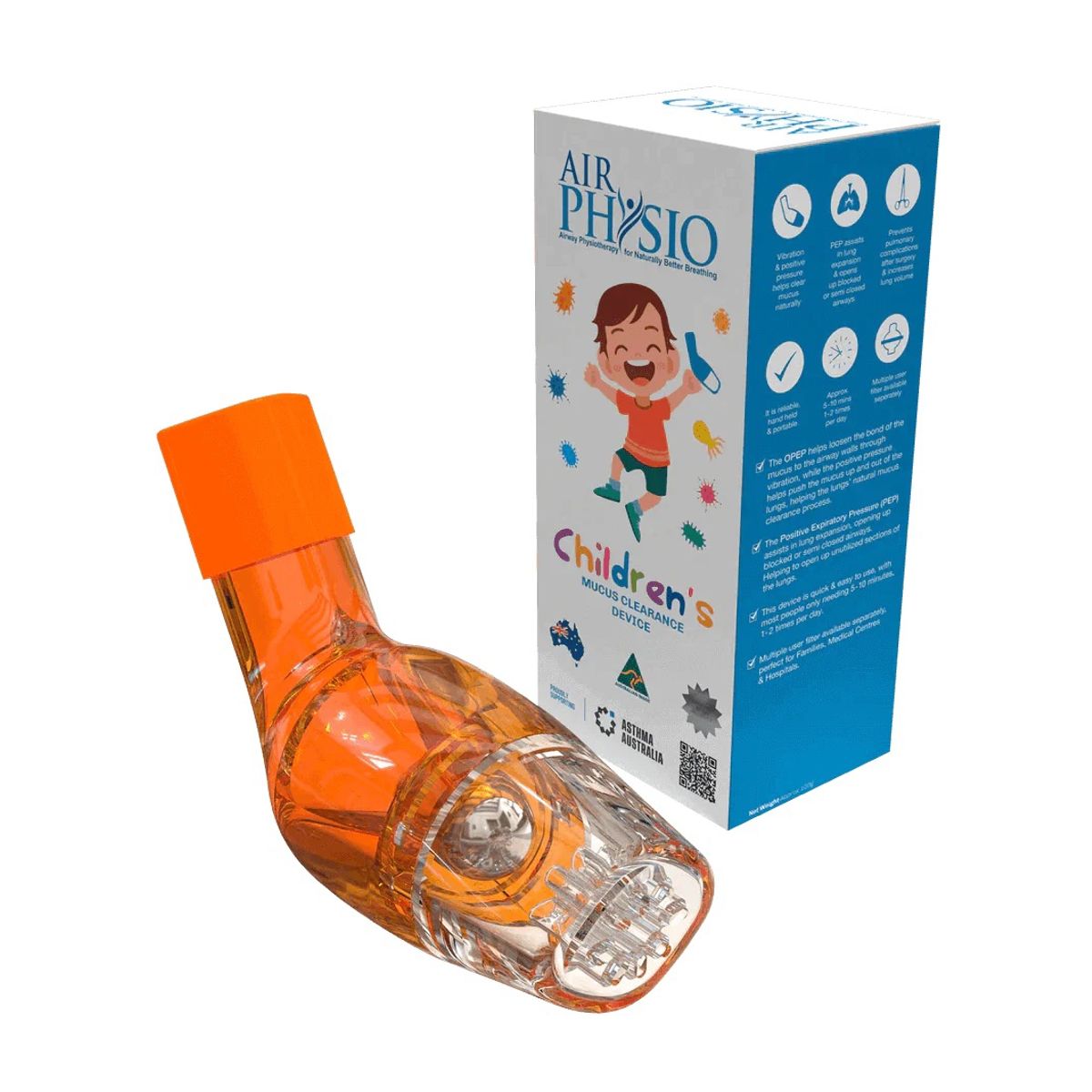 ROYAL LEATHER BALM - AirPhysio Kids Dispositivo de eliminación de mucosidad y expansión pulmonar natural