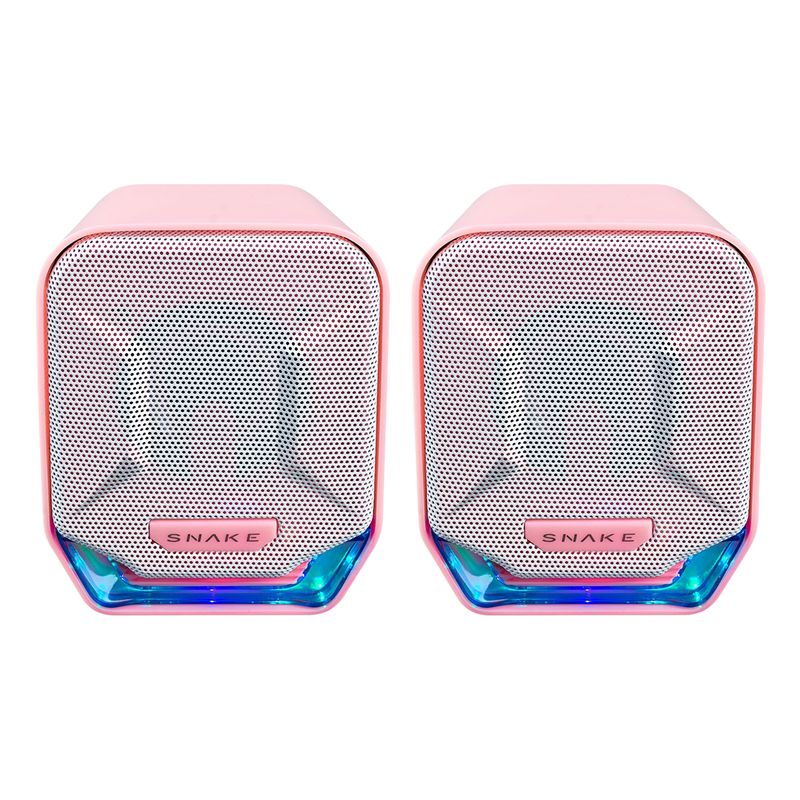 SNAKE GAMER - Parlantes Snake Gamer Najash Pinkker NJ320 RGB USB AUX