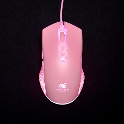 Imagen 2 del producto Mouse Najash Pinkker NJ330 Rosa 6400 DPI RGB USB - Rosa