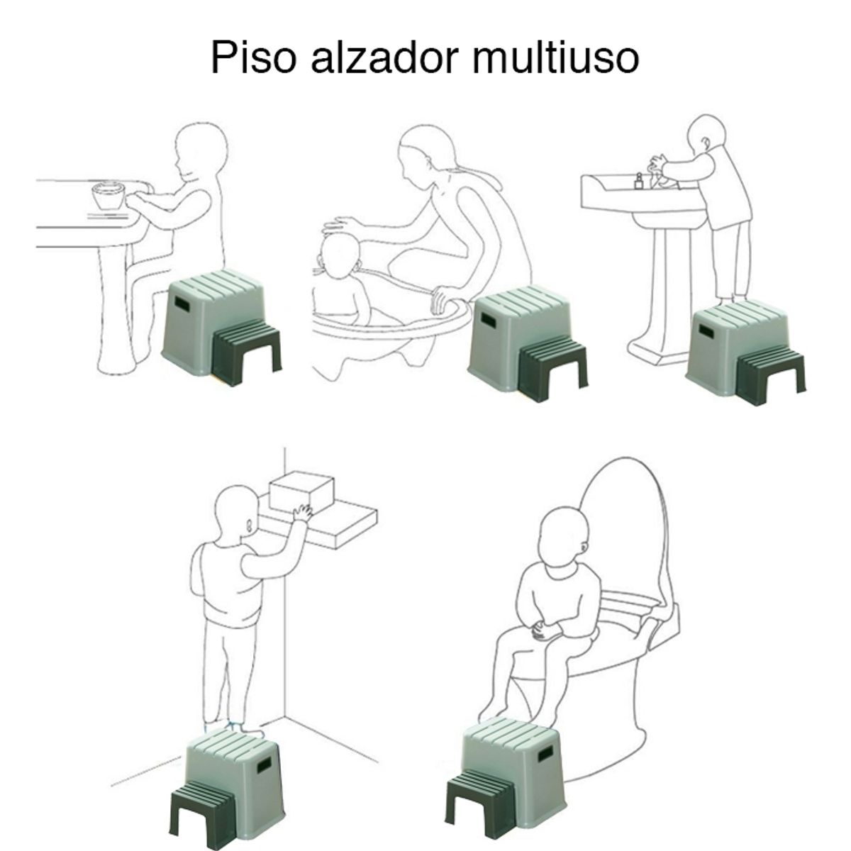 MIABU - Piso Alzador Baño Niños Alzador hasta 100KG