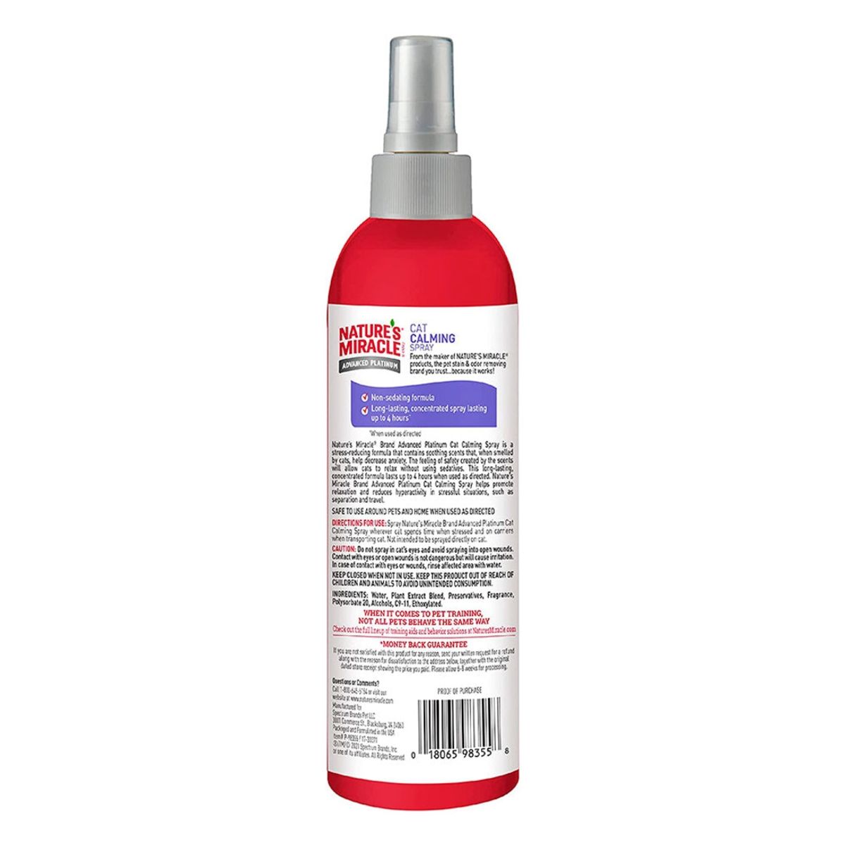 NATURE'S MIRACLE - Natures Miracle Spray Calmante Avanzado Para gatos.