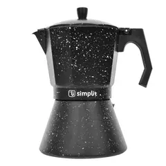 SIMPLIT - Cafetera Italiana Negra Granito 12 Tazas