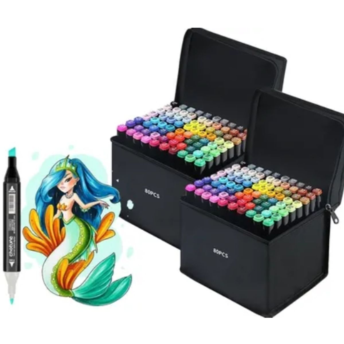 OFERTABKN - 168 Lápices Marcadores Doble Con Bolsa