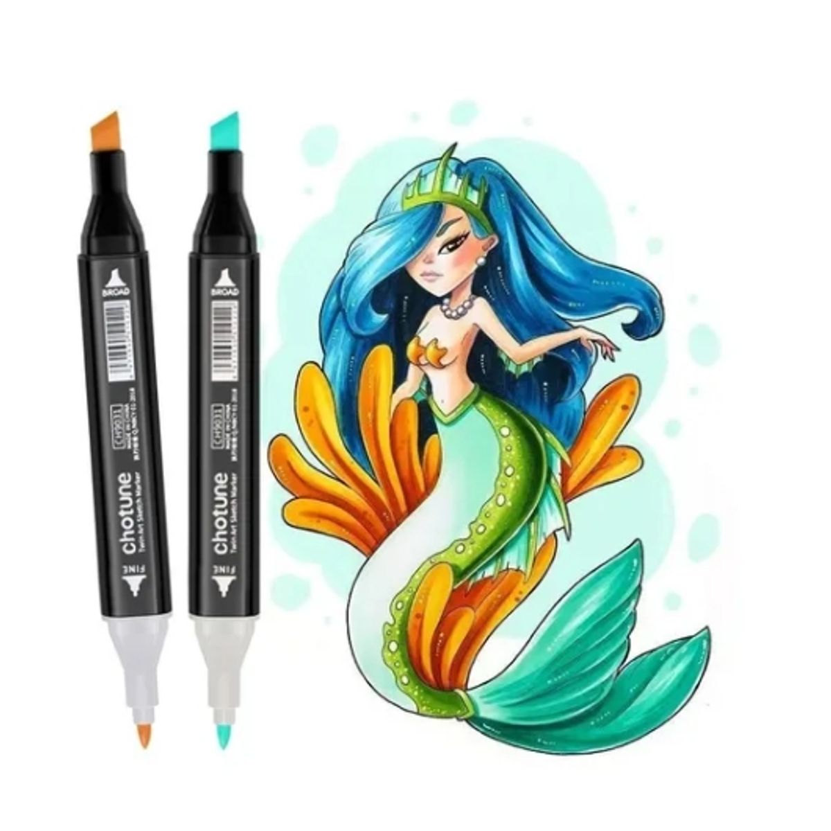 OFERTABKN - 168 Lápices Marcadores Doble Con Bolsa