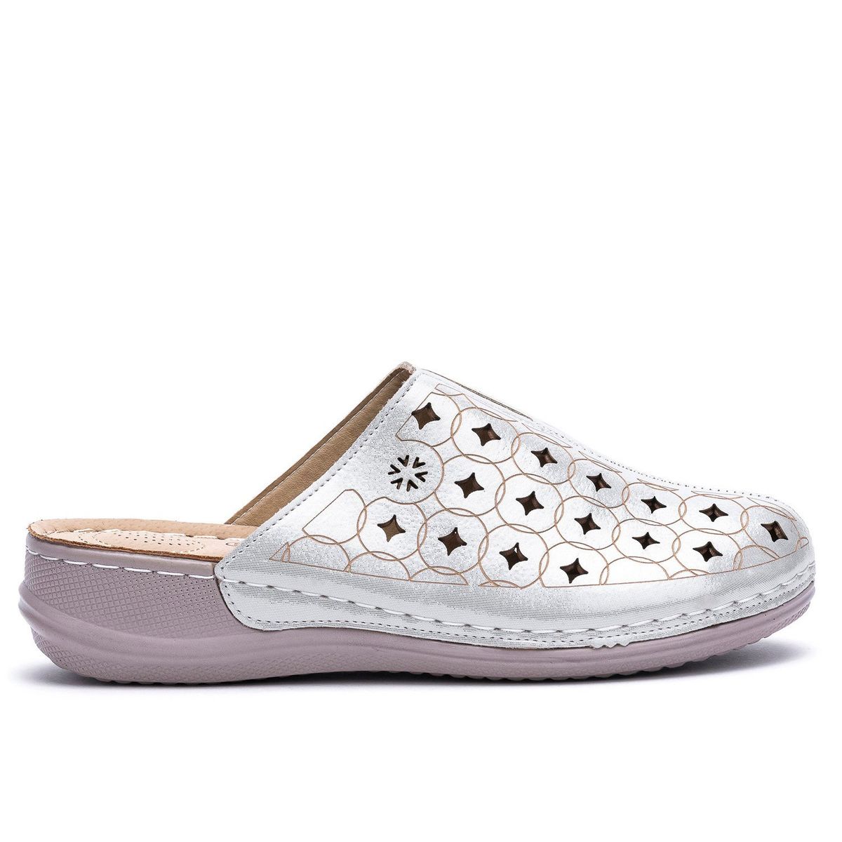 APOSTOL - Sandalia Mujer Plateado Aurea Apóstol