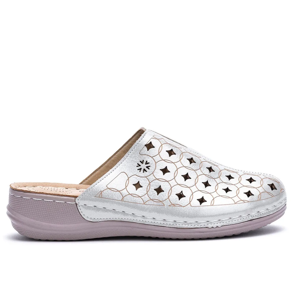 APOSTOL - Sandalia Mujer Plateado Aurea Apóstol