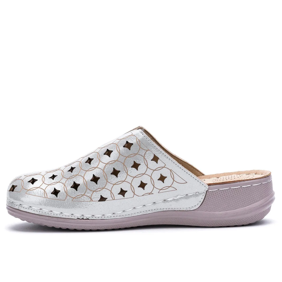 APOSTOL - Sandalia Mujer Plateado Aurea Apóstol