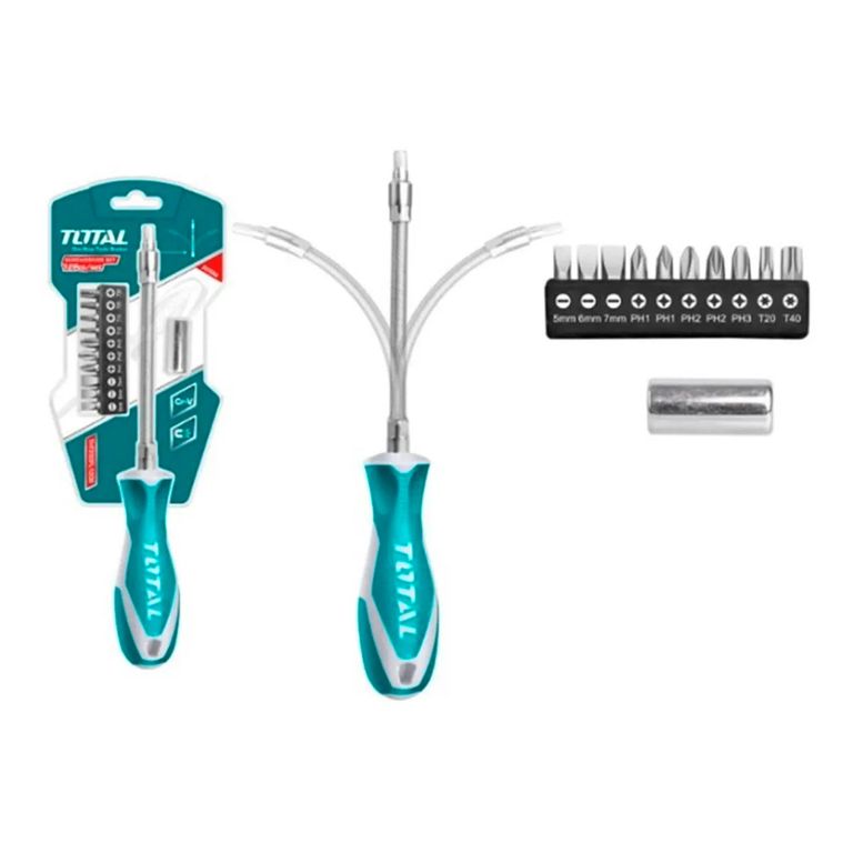 Destornillador Flexible Con Juego Puntas 12 Piezas