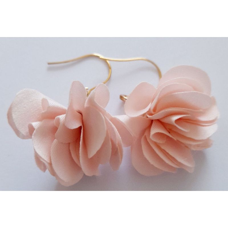 CATHALIFAUDJOYAS - Aros flor tela pequeña CathalifaudJoyas