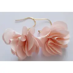 CATHALIFAUDJOYAS - Aros flor tela pequeña