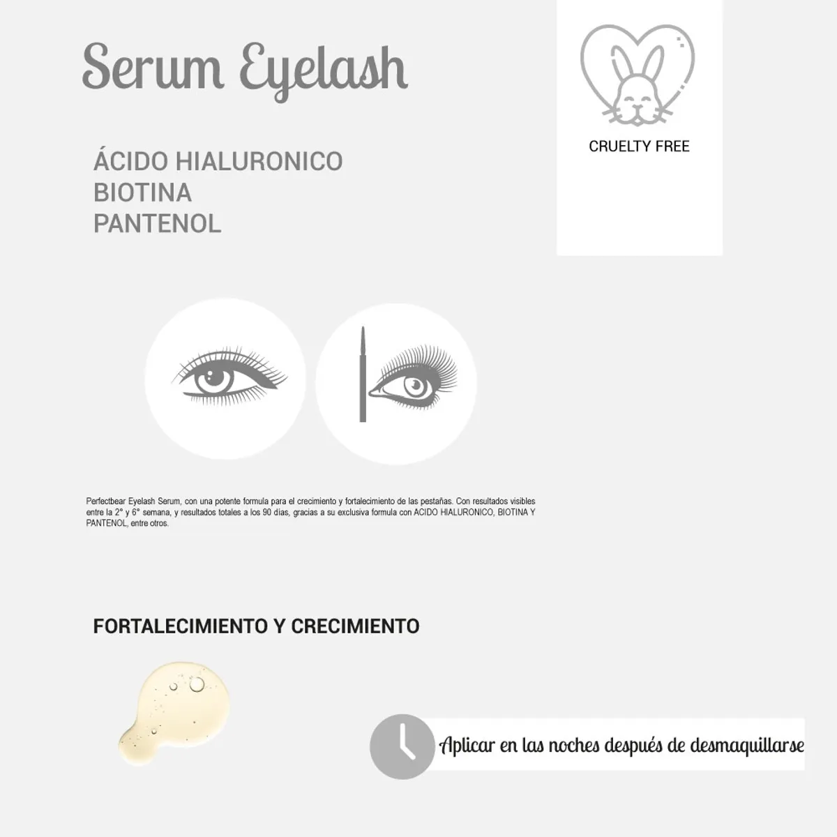 Perfect Bear - Serum De Pestañas Alargador Y Engrosador