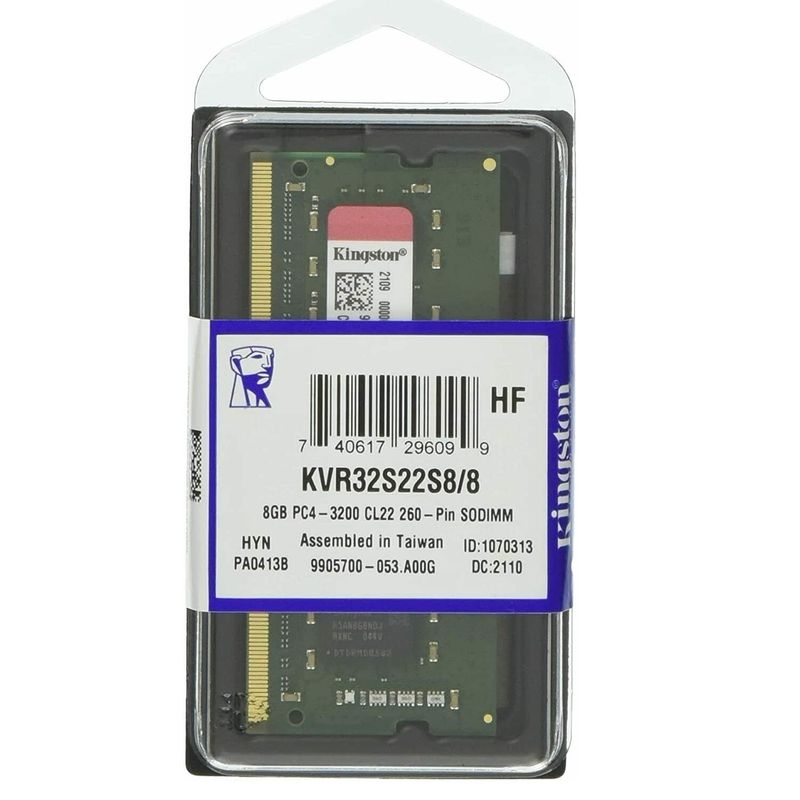 KINGSTON - Memoria Ram Notebook Sodimm 8gb Ddr4 3200mhz