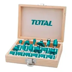 TOTAL TOOLS - Juego De Fresas 12 Piezas 12mm Tupi Router