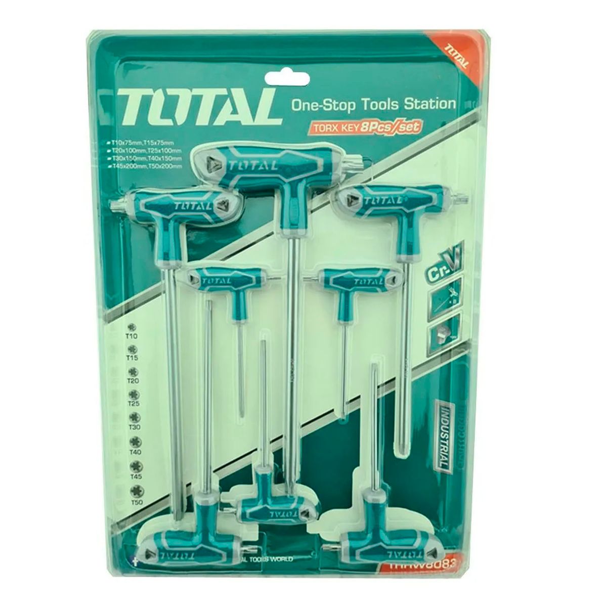 TOTAL TOOLS - Juego Llaves Torx Estrella C/mango T 8 Piezas Total Thhw8083