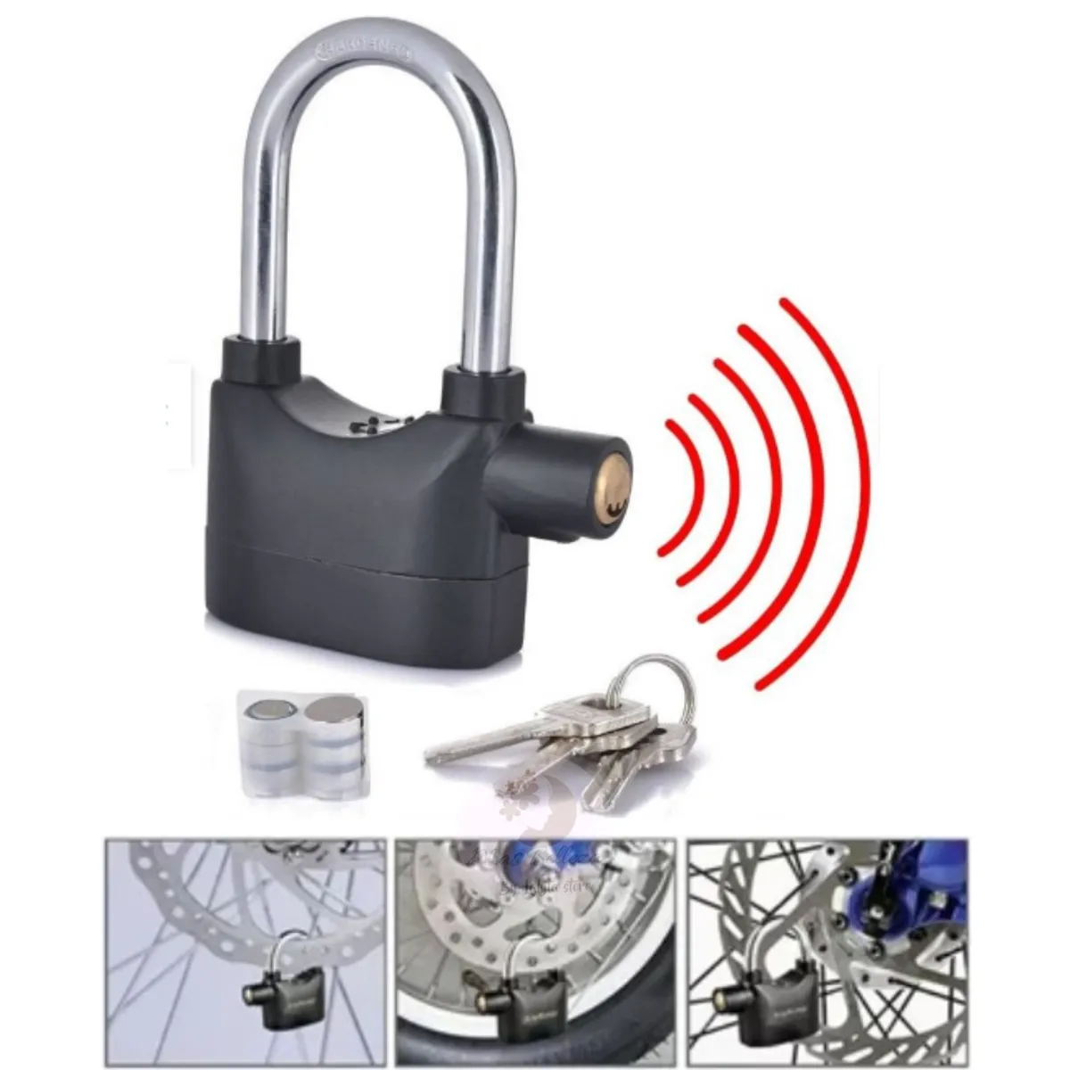 GENERICO - Candado Antirobo Con Alarma