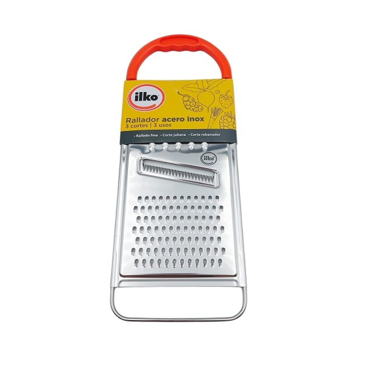 ILKO - Rallador Plano 3 Cortes Acero Inoxidable Ilko