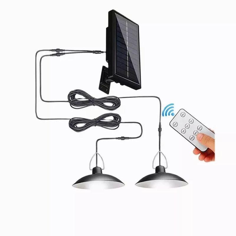 UNIVERSAL - LAMPARAS DOBLES  SOLARES PARA EXTERIOR DECORACIÓN CAMPING