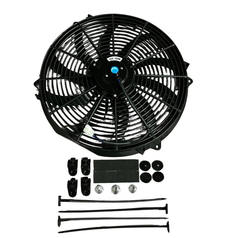 GENERICO - Electro Ventilador Universal de 16 Pulgadas 12 Volts