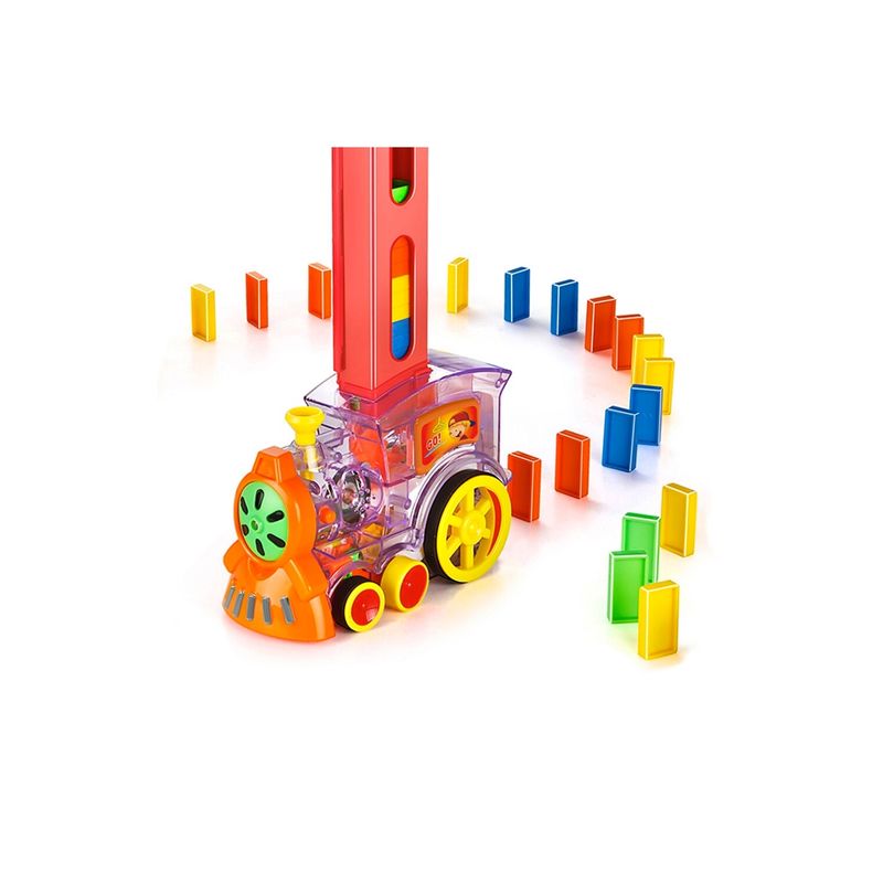 GENERICO - Tren Dominó Para Niños Juego De Bloques De Construcción