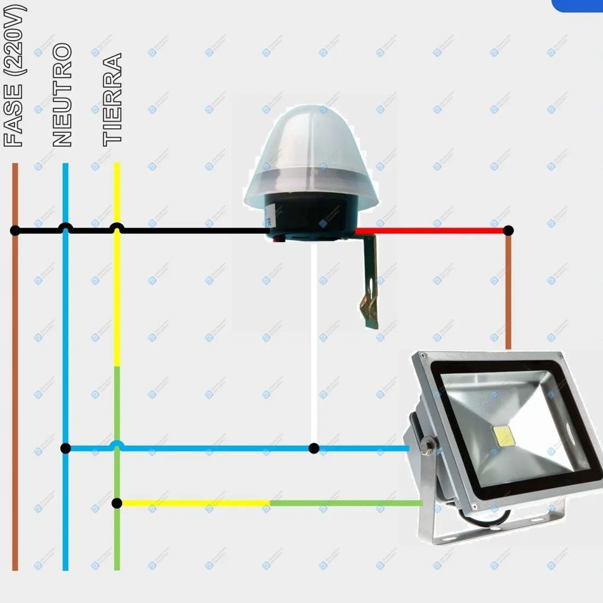 KUANGYE - Fotocelda Sensor Encendido Focos Lamparas 220v 10a