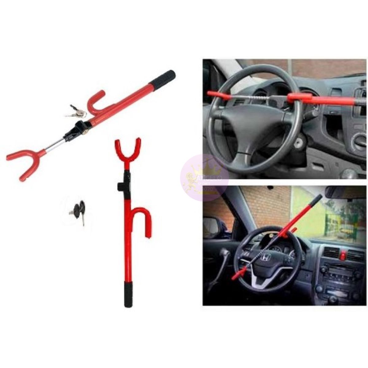 GENERICO - Traba Volante Seguridad Auto Trabavolante Trava Volantes