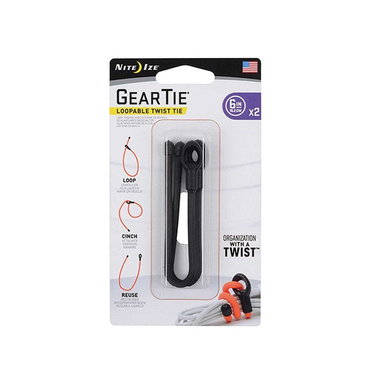Amarra de Goma 15 cm negro Nite ize, marca NITE IZE - Foto Principal