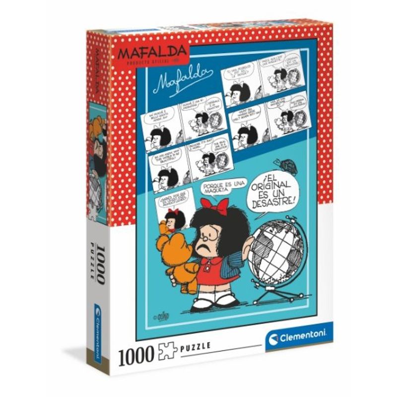 CLEMENTONI - Puzzle 1000 piezas Mafalda Globo Terraqueo