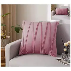 GENERICO - Pack 2 Unidades Fundas Cojin Terciopelo Zig Zag Velvet 42x42cm.