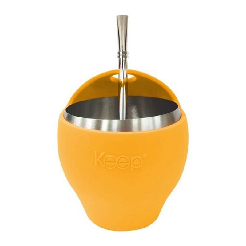 KEEP - Matero Big Mate con Bombilla 300 ml Diseño Amarillo