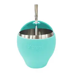 KEEP - Matero Big Mate con Bombilla 300 ml Diseño Turquesa