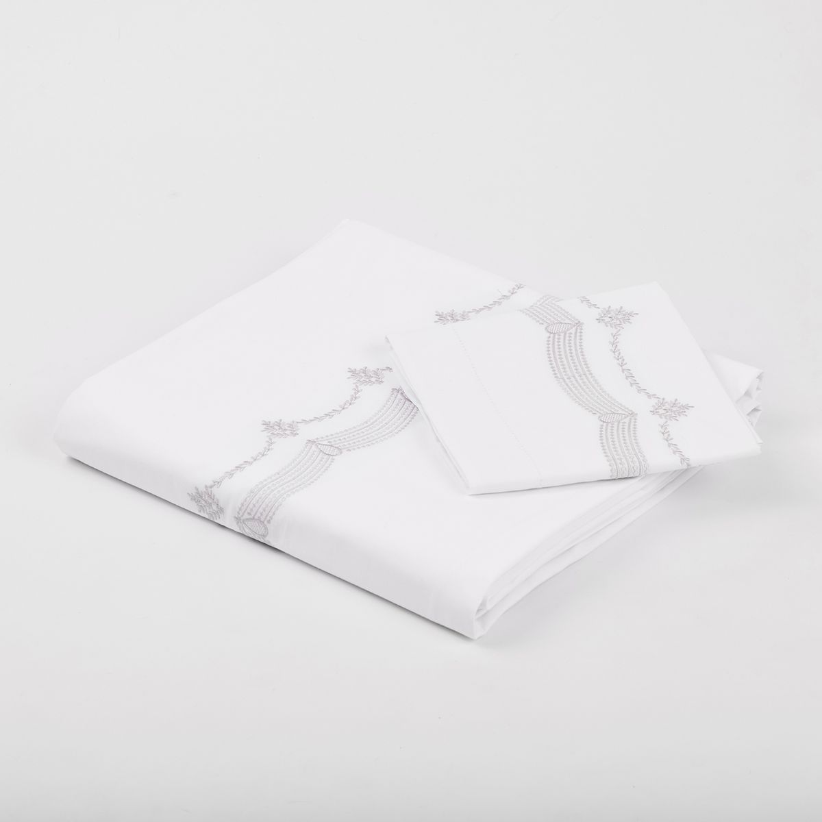 NINA HERRERA - Cubreplumón Bordado Grey Gris 200 Hilos 1,5 Plaza