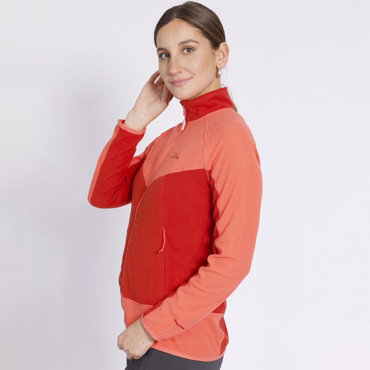 KANNU - Polar Cuadritos Cortes Slw Mujer Coral KANNU