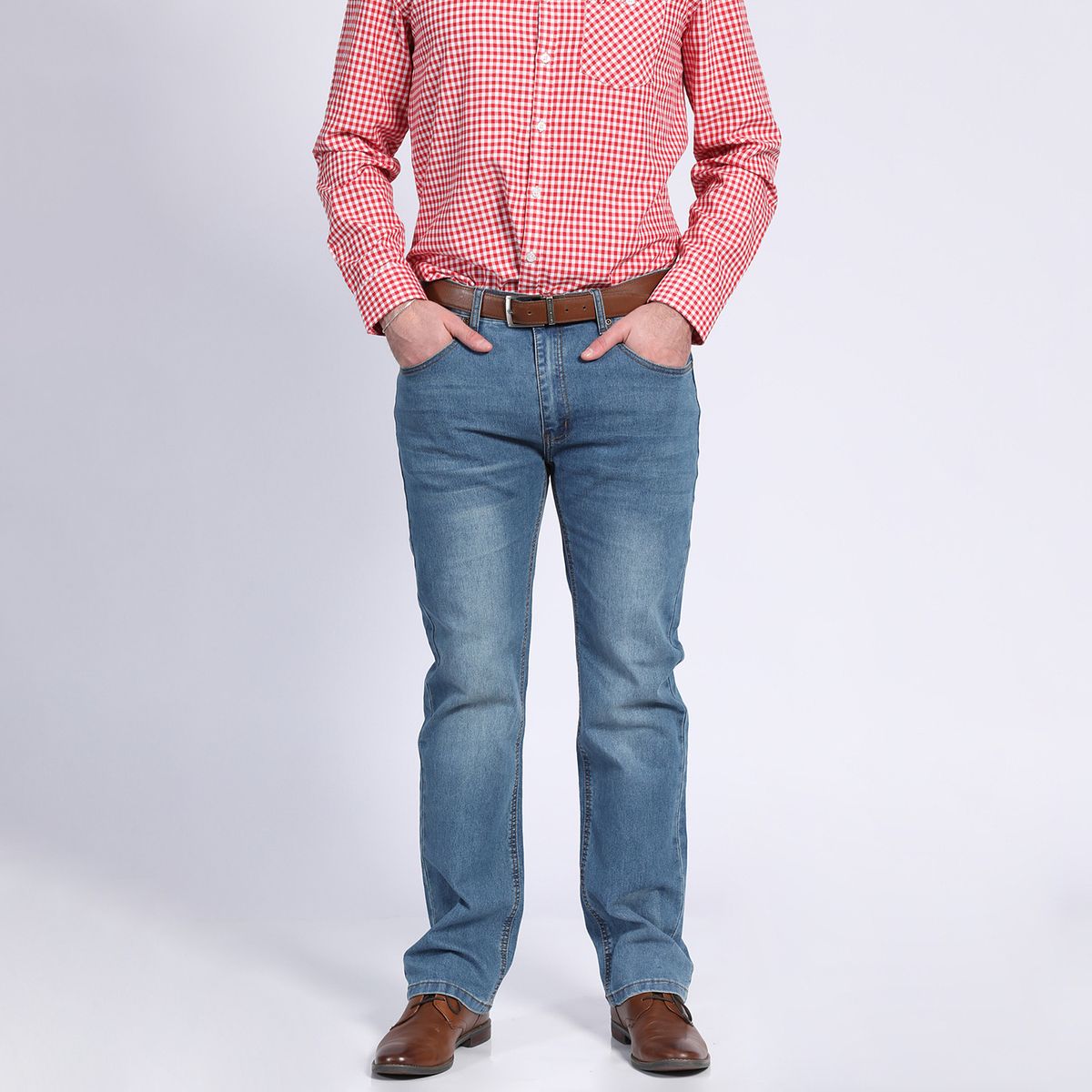 POTROS - Jeans Linea Spandex Regulart Fit Negro POTROS