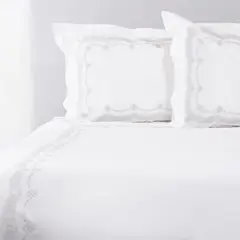 NINA HERRERA - Cubreplumón Bordado Grey Gris 200 Hilos 2 Plazas