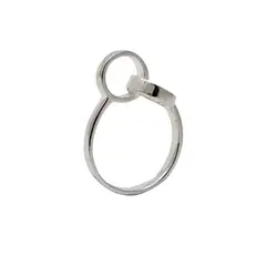 JOYAS MYTOKE - Anillo Minimalista Dos Aros Enlazados Plata 925 Talla 20