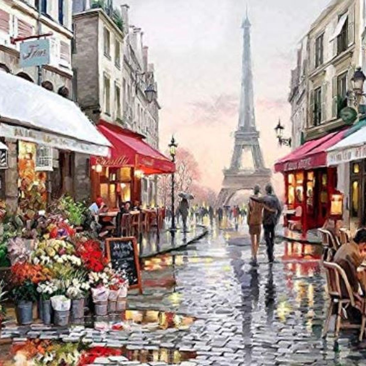 MI ARTE OCIO CONSENTIDO - Pintura por diamante Paris 40x30 cm Diamond painting