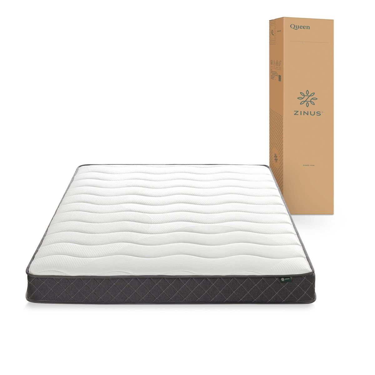 ZINUS - Colchón 2 plazas Tight Top Resortes Bonnell Zinus 150x190x15cm