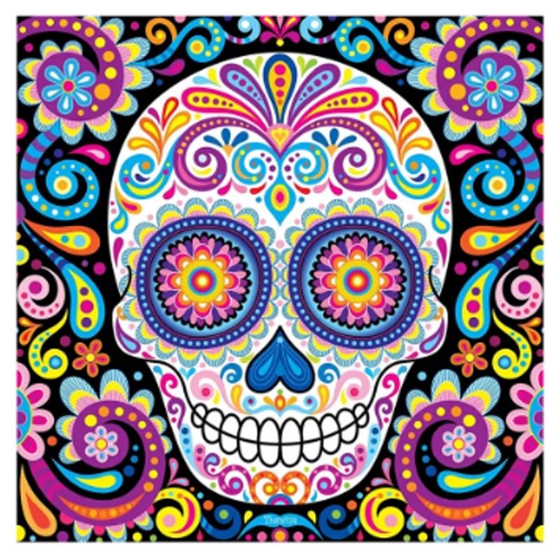 MI ARTE OCIO CONSENTIDO - Pintura por diamante Calavera 30x30 cm Diamond painting