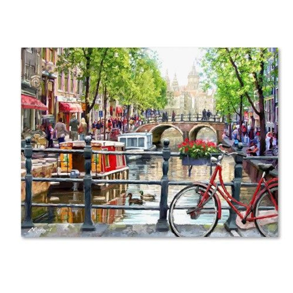 MI ARTE OCIO CONSENTIDO - Pintura diamante puente Amsterdam 40x30 cm Diamond painting