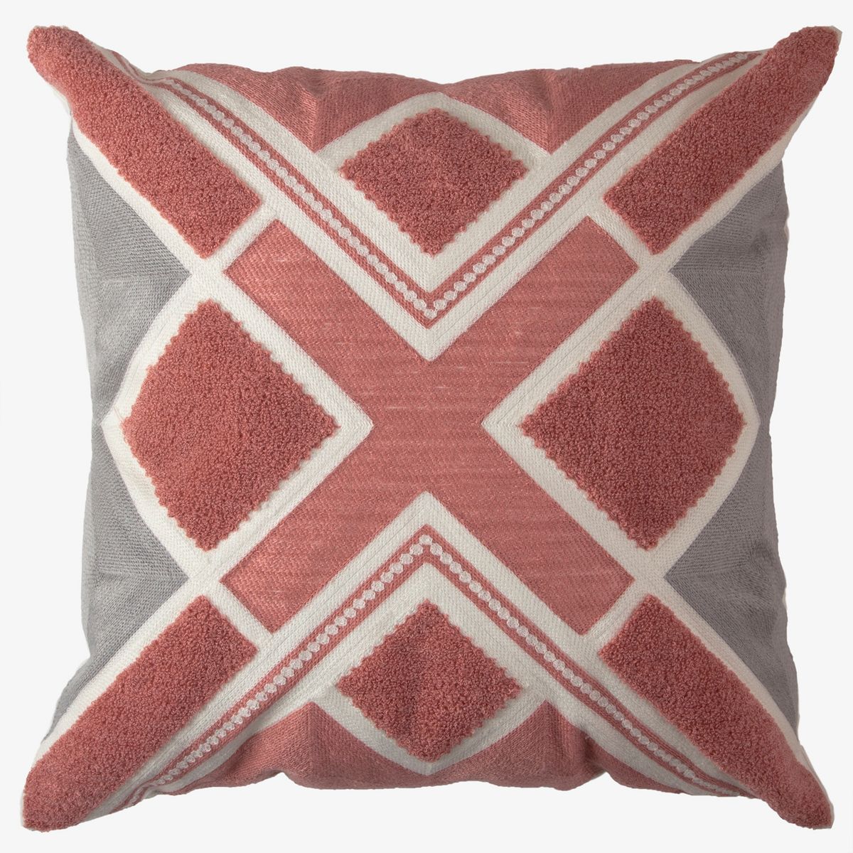 SUEÑO BLANCO - COJIN TEXTURAS PALO ROSA  PERLA