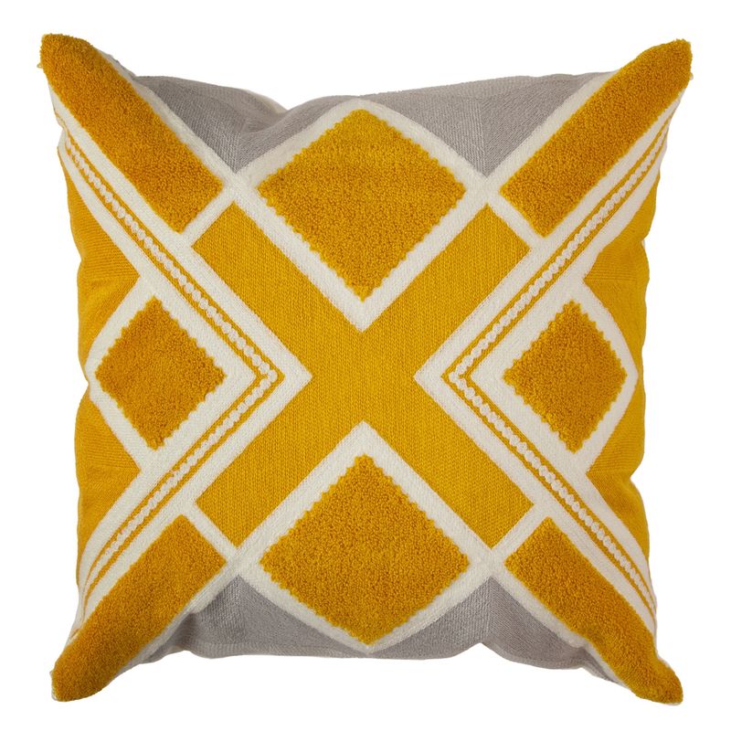 SUEÑO BLANCO - COJIN TEXTURAS AMARILLO  PERLA