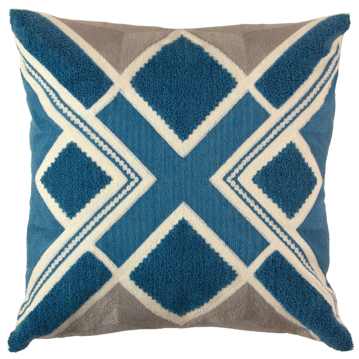 SUEÑO BLANCO - COJIN TEXTURAS AZUL  PERLA