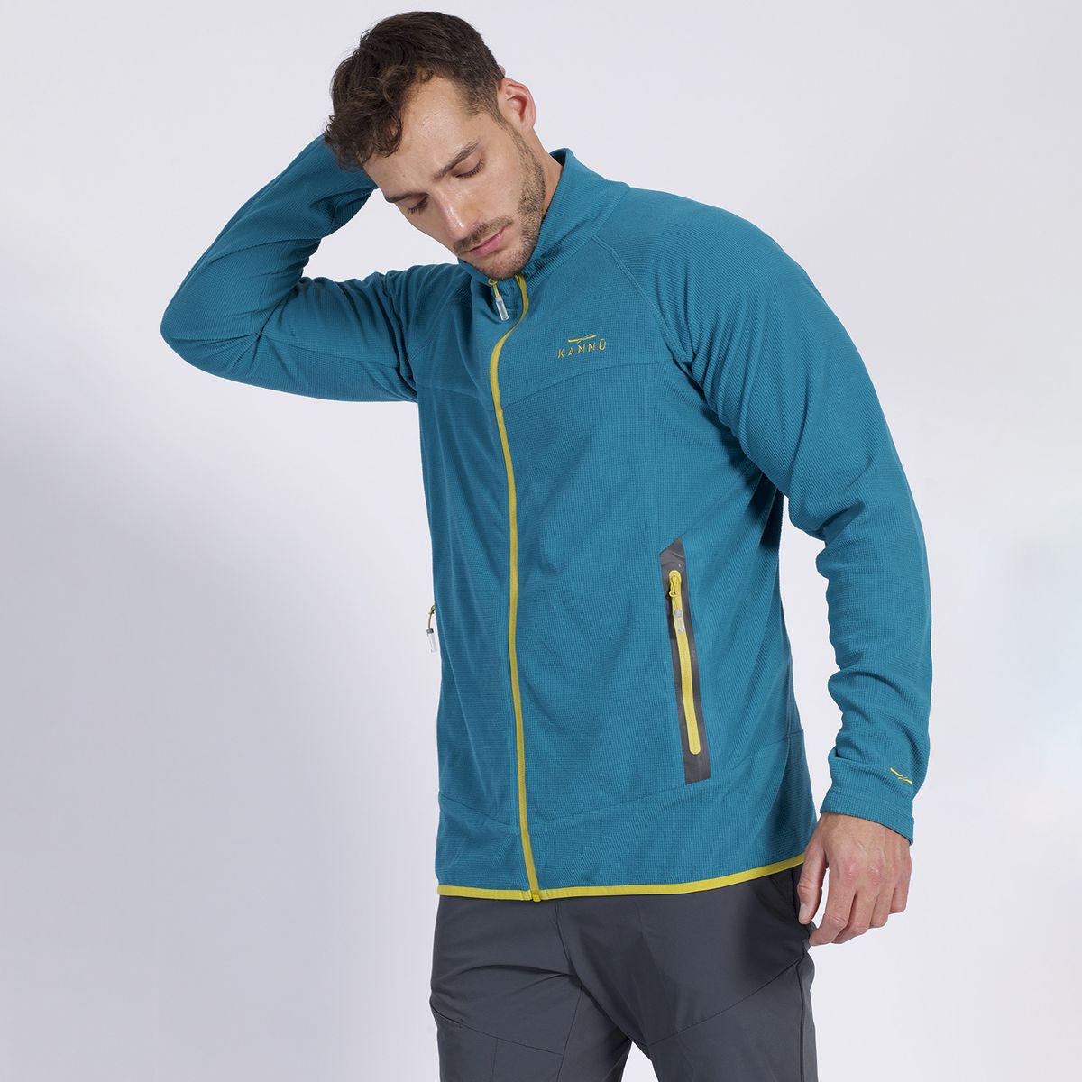 KANNU - Polar Square Full Zipper Hombre Turquesa KANNU