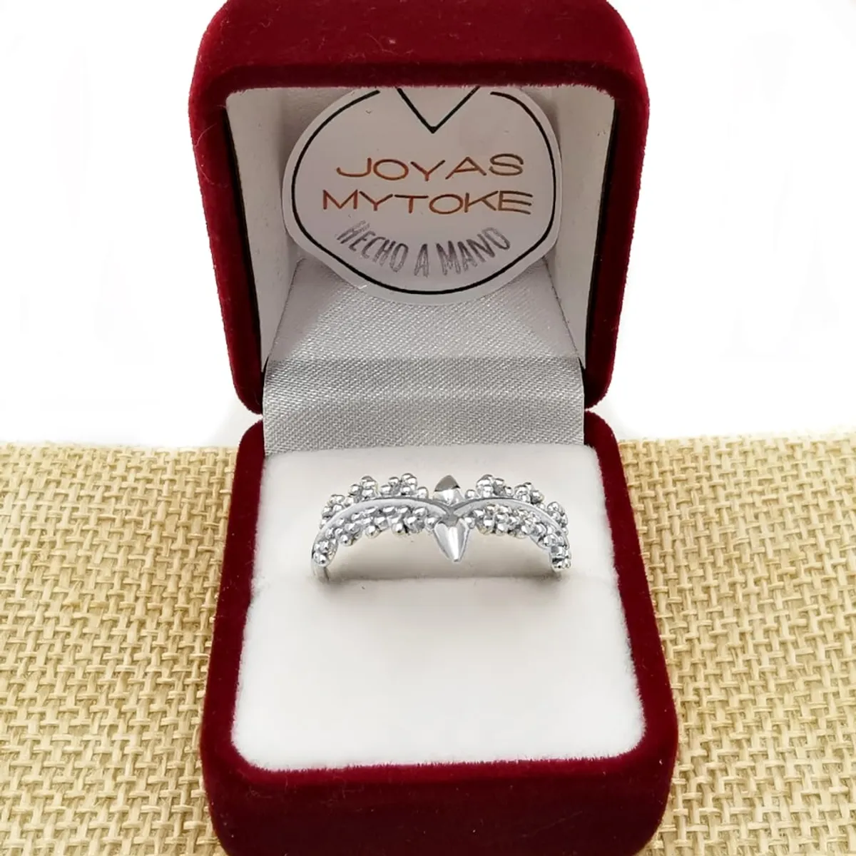 JOYAS MYTOKE - Anillo Corona Plata Italiana 925 Unisex Talla 15