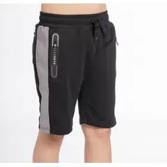 GANGSTER - Niño Short Jogger Delgado Pocket Logo Negro