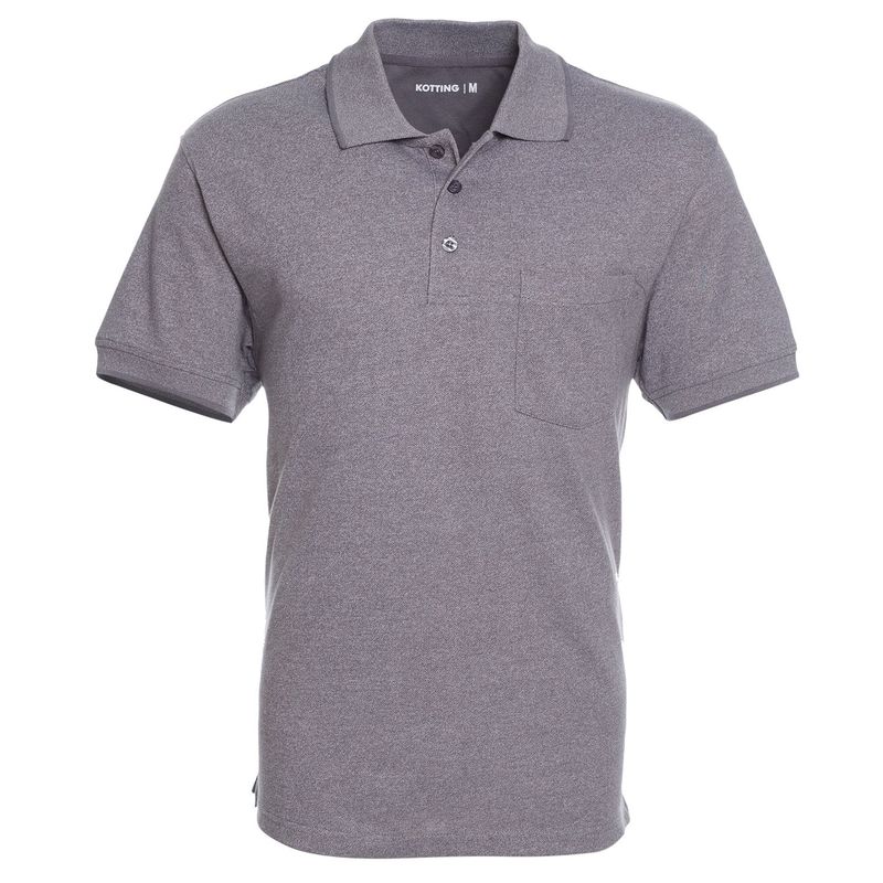 KOTTING - Polera Manga Corta Piqué Melange Gris KOTTING