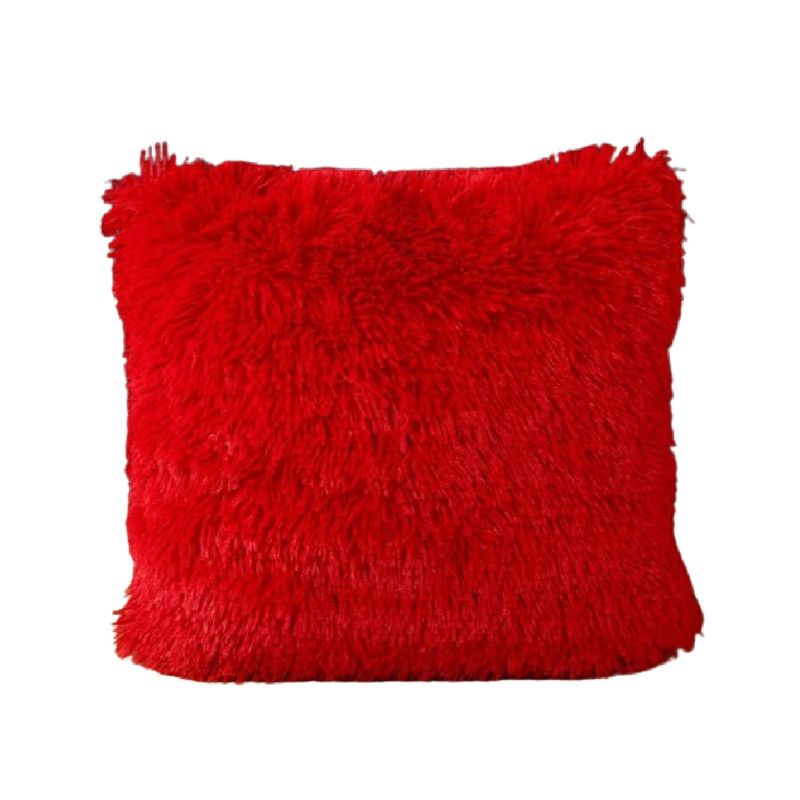 GENERICO - Funda Para Cojin Pelo Medio - Rojo