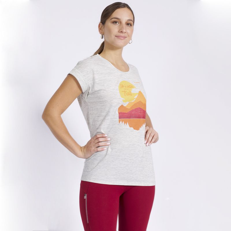KANNU - Polera Lifestyle Mujer Gris claro KANNU