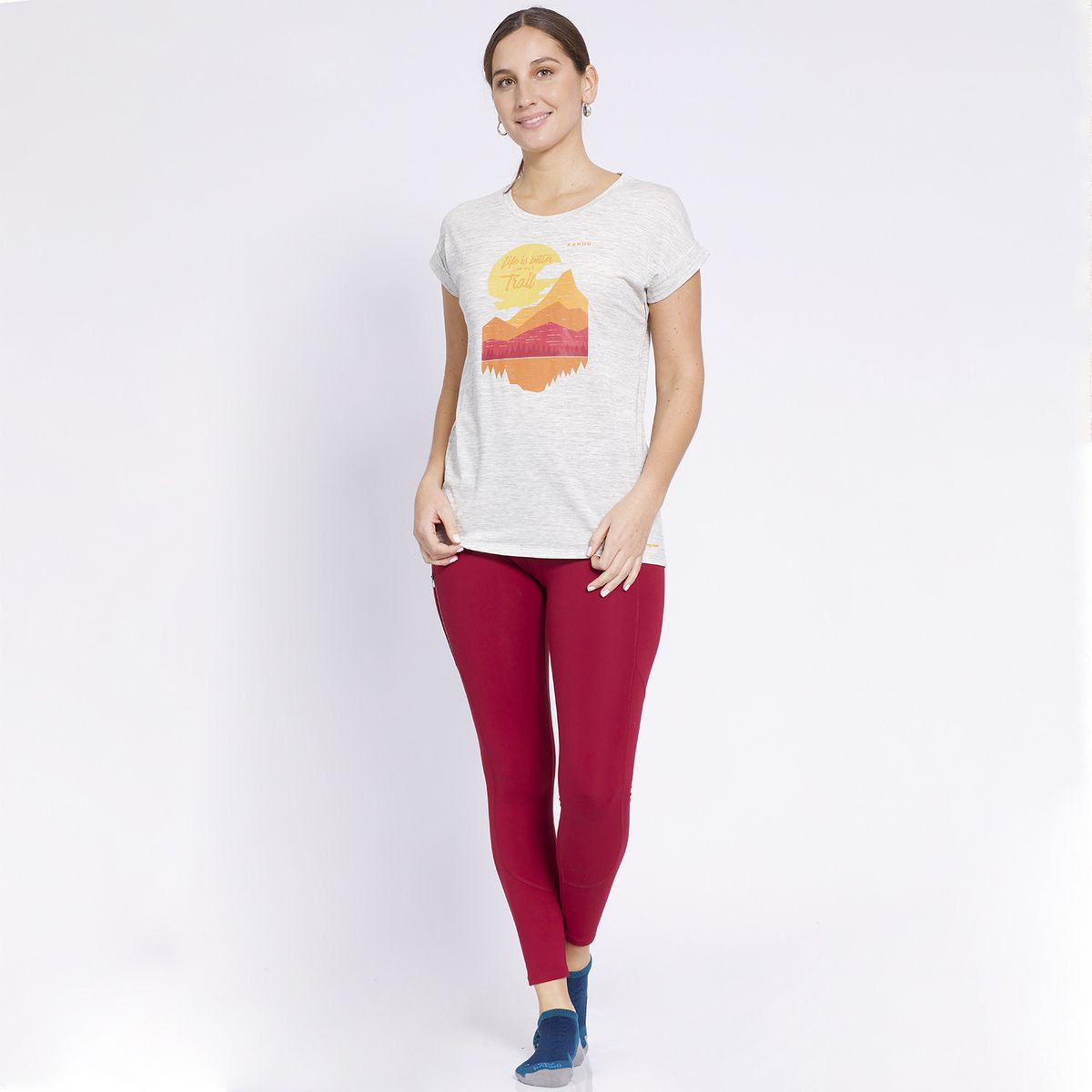 KANNU - Polera Lifestyle Mujer Gris claro KANNU